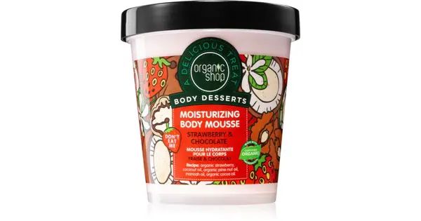 Organic Shop Sweet Strawberry and Chocolate Body Mousse Moisturizing Effect 450 ml