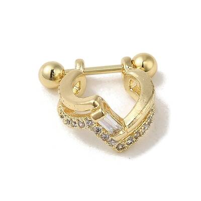 Rack Plating Brass Pave Clear Cubic Zirconia Nose Studs for Women Men