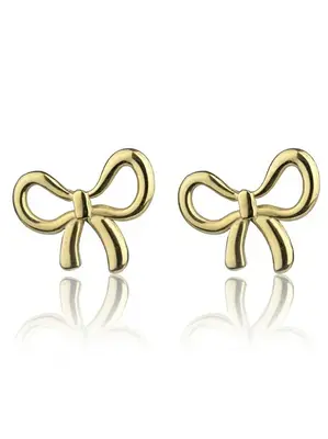 Emily westwood Adelina Bows Golden Earrings EWE24013G