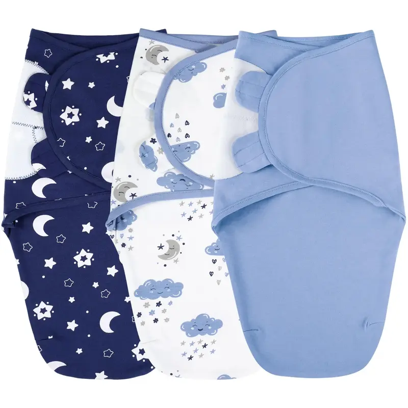 Yoofoss Baby Swaddles for Newborns 100% Cotton, Adjustable Swaddle 0-6 Months 3 Pack Newborn Swaddle Sack, Breathable Soft