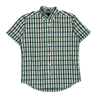 Tommy Hilfiger Checked Short Sleeve Shirt - Medium Multicoloured Cotton