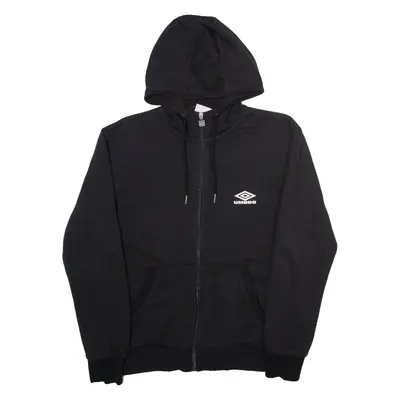 UMBRO Mens Black Hoodie Full Zip S