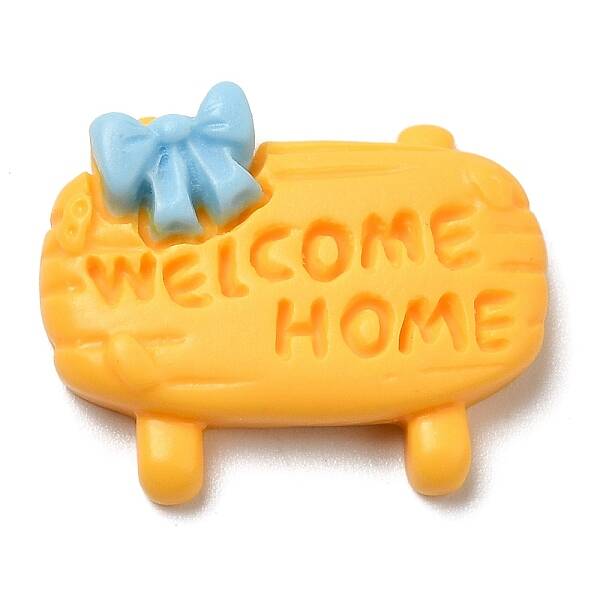 Street Sign Opaque Resin Cabochons