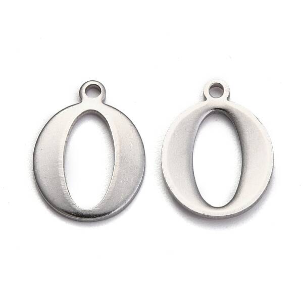Tarnish Resistant 304 Stainless Steel Alphabet Charms