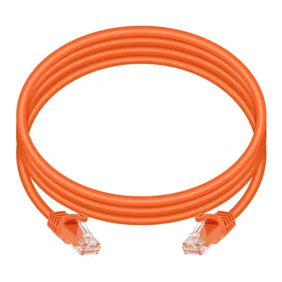 11385 Monoprice Cat5e Ethernet Patch Cable FLEXboot Snagless RJ45 Stranded 350MHz UTP Pure Bare Copper 24AWG 7ft Orange