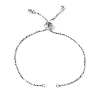 5Pcs Rack Plating Adjustable Brass Slider Bracelet Making