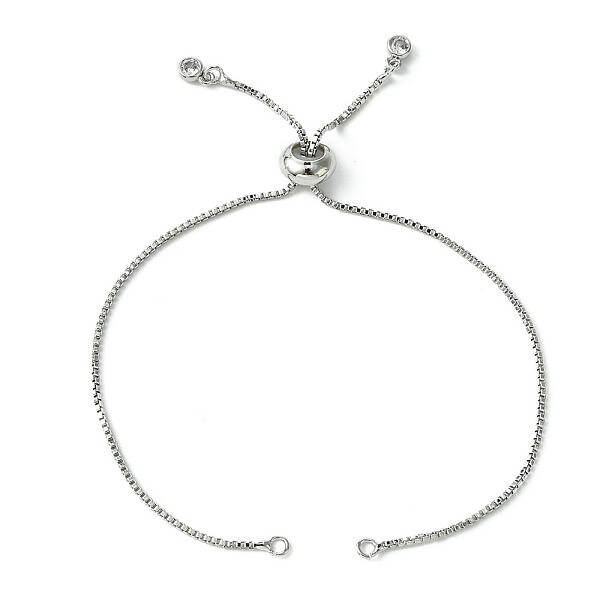 5Pcs Rack Plating Adjustable Brass Slider Bracelet Making