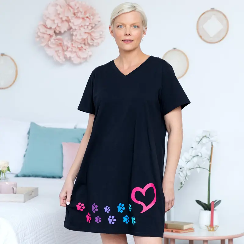 Paws to My Heart Nightgown - L/XL