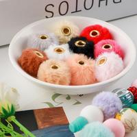 20mm Long Plush Ball Bead (20pcs/set), DIY Beading Kit for Holiday Decoration, Handmade DIY Beaded Pen Keychain