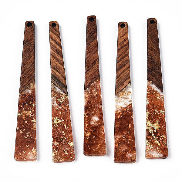 Transparent Resin & Walnut Wood Big Pendants