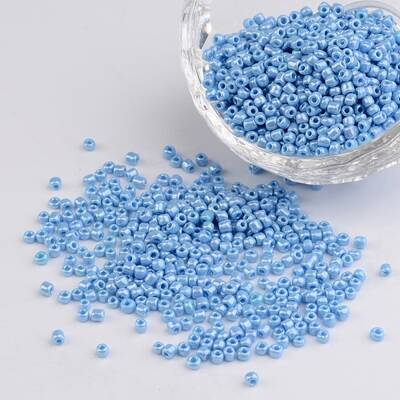 DIY Craft Beads 12/0 Opaque Colors Lustered Round Glass Seed Beads
