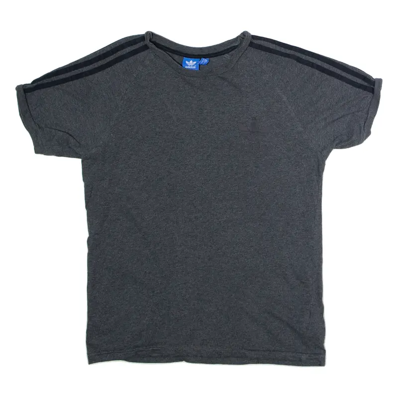 ADIDAS ORIGINALS Mens T-Shirt Grey Crew Neck M