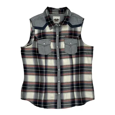 Harley Davidson Flannel Shirt - Large Multicoloured Cotton