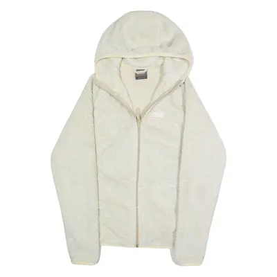 JACK WOLFSKIN Womens Fleece Jacket Cream Hooded M