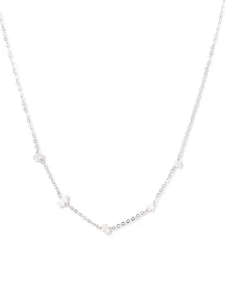 Cinq Herkimer Necklace | Metal Color: Silver