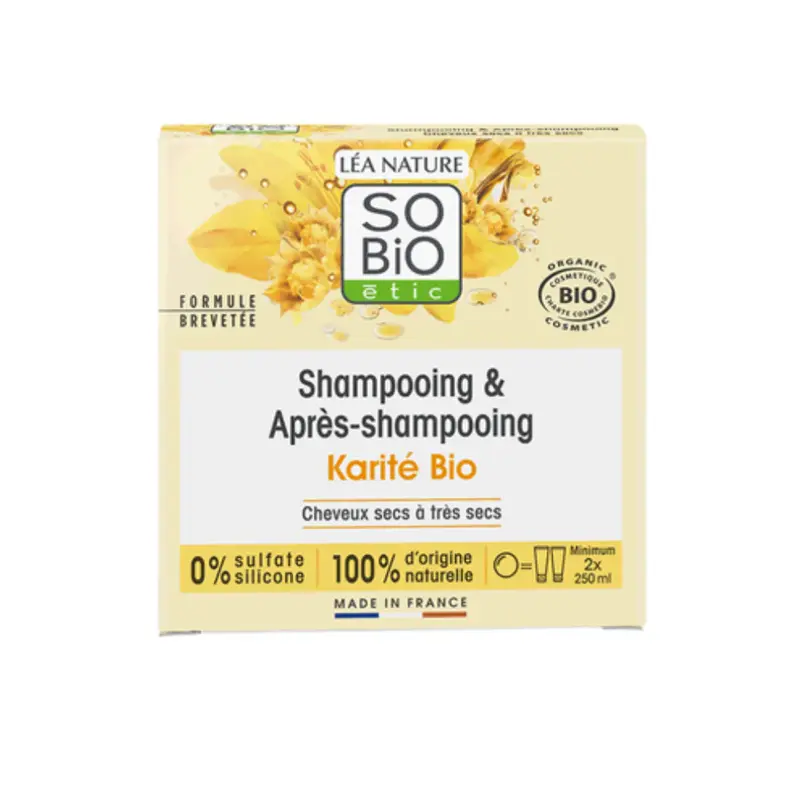 LÉa nature so bio étic 2in1 Solid Shampoo and Conditioner with Shea Butter 65 g