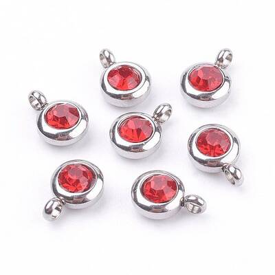 Trendy Original Color 304 Stainless Steel Grade A Rhinestone Charms