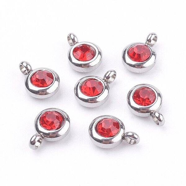 Trendy Original Color 304 Stainless Steel Grade A Rhinestone Charms