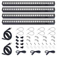 Barrina T5 Grow Lights, 1FT, Full Spectrum, Black Cover, 3 Mounting Modes, Magnetic Installation, Linkable, 5000K, 4 Packs
