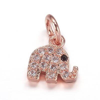 Brass Micro Pave Cubic Zirconia Pendants