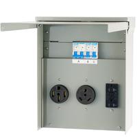VEVOR Temporary Power Outlet Panel, 125/250V, RV Power Outlet Box with a 20/30/50 Amp Receptacle Installed, NEMA 14-50R / NEM...