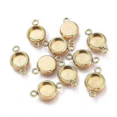 Ion Plating(IP) 304 Stainless Steel Cabochon Connector Settings
