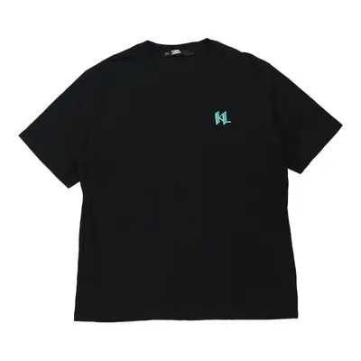 Karl Lagerfeld T-Shirt - Large Black Cotton
