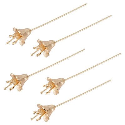 10Pcs Brass Flower Shape Head Pins