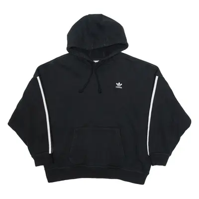 ADIDAS Oversized Womens Black Hoodie UK 12