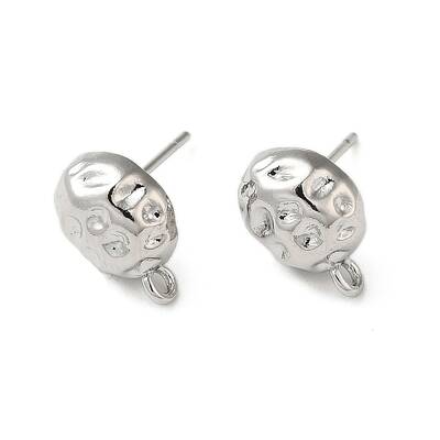 Brass Stud Earring Finding with Loops