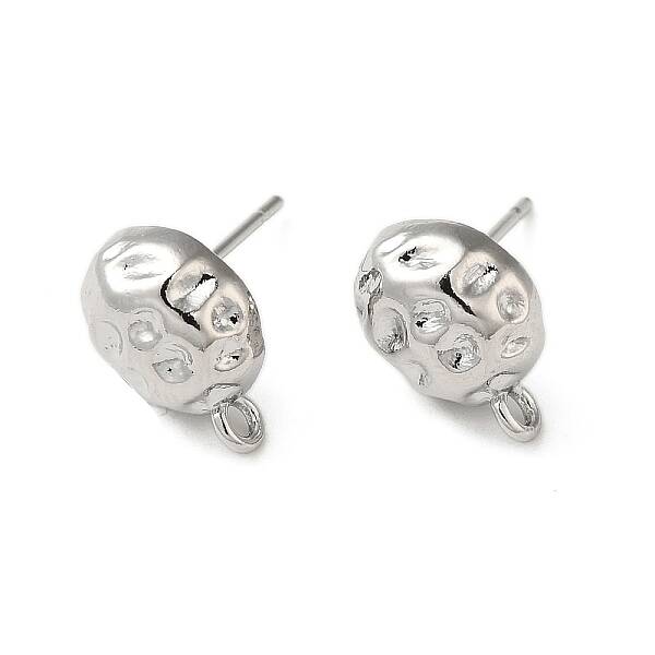 Brass Stud Earring Finding with Loops