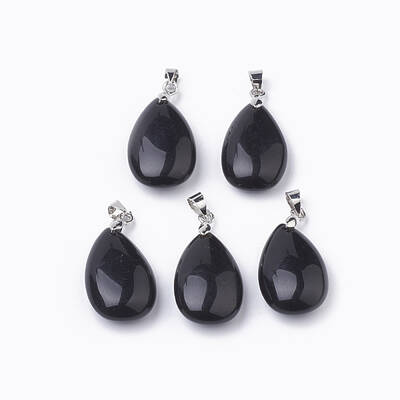 Natural Obsidian Gemstone Pendants