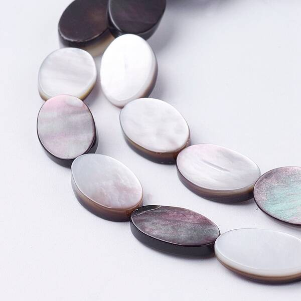 Natural Black Lip Shell Beads Strands