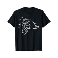 Fist Bump Dad Of Three Father Of 3 Daddy Happy Father's Day T-Shirt