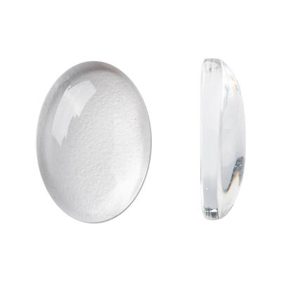 Transparent Oval Glass Cabochons