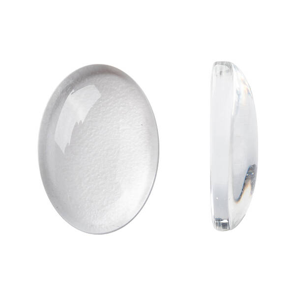 Transparent Oval Glass Cabochons