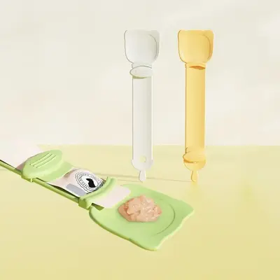 Cat Treat Feeder, Cat Mousse Squeezer, Pet Treat Spoon, Cat Claw Shaped Cat Mousse Spoon, Multifunctional Pet Spoons Cat Feed...