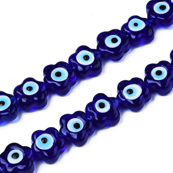 Handmade Evil Eye Lampwork Beads Strands