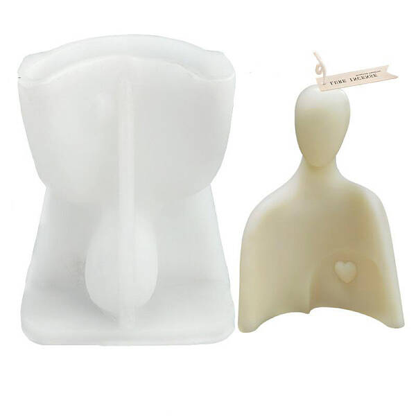 DIY Father's Love Candle Silicone Bust Statue Molds