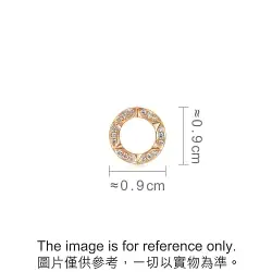 'Timeless' 18K Rose Gold Diamond Single Earring
