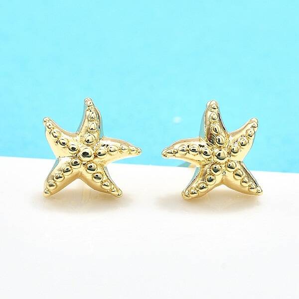 Brass Stud Earrings