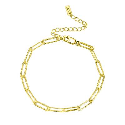 925 Sterling Silver Paperclip Chain Bracelets