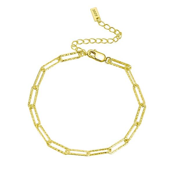 925 Sterling Silver Paperclip Chain Bracelets