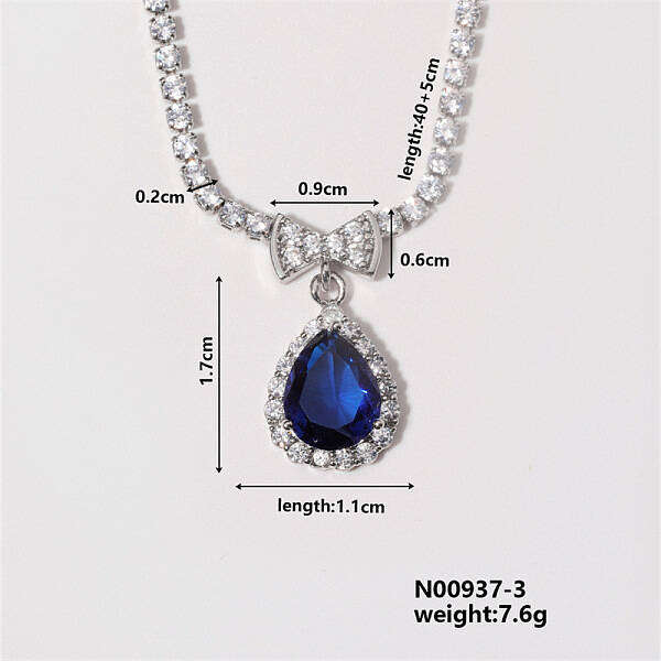 Fashion Brass Rhinestone Pendant Necklace for Women
