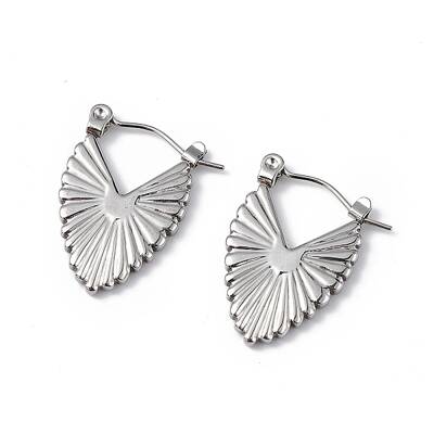 Non-Tarnish 304 Stainless Steel Teardrop Thick Hoop Earrings for Women