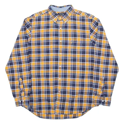NAUTICA Mens Shirt Yellow Check Long Sleeve L