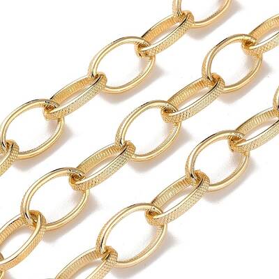 Oxidation Aluminum Textured Oval Link Chains