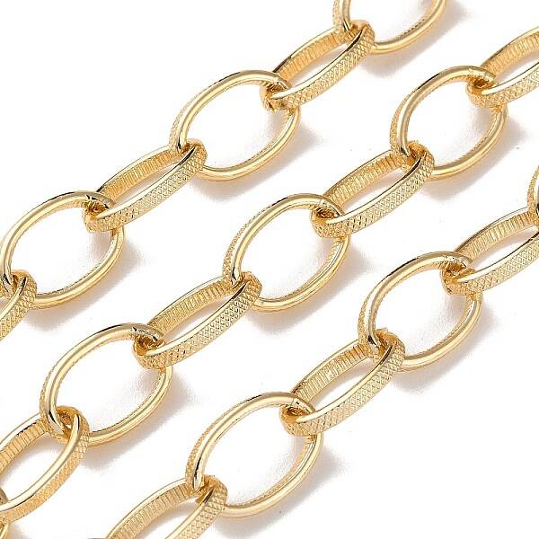 Oxidation Aluminum Textured Oval Link Chains