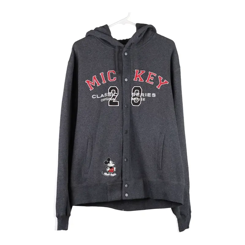 Mickey Mouse Disney Store Cartoon Hoodie - Small Grey Cotton