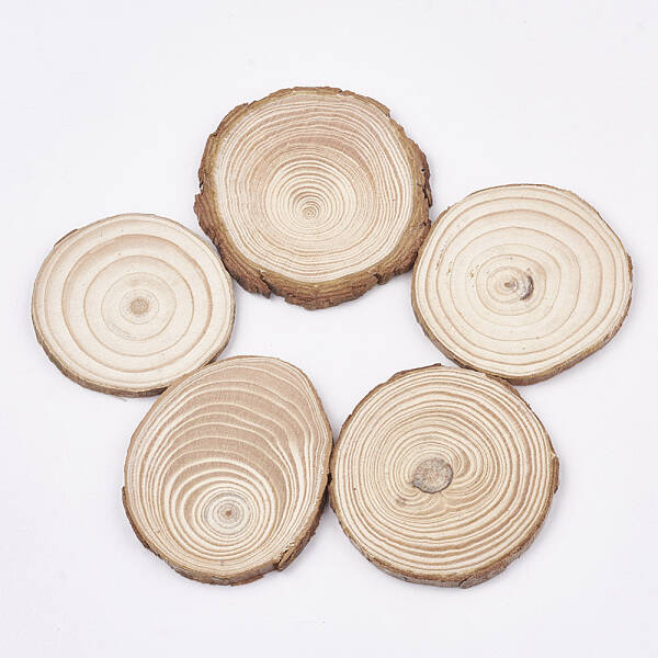 Undyed Unfinished Wooden Cabochons